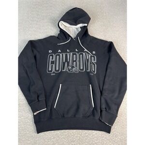 Vintage Dallas Cowboys Sweatshirt Mens Large Black NFL Football Front Row